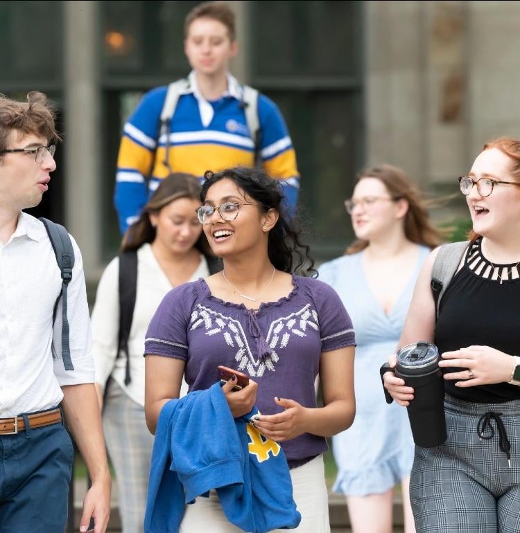 student on campus